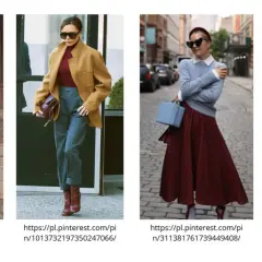 Kobieca moda w kolorze burgund: plisowane spódnice, swetry i płaszcze. Ten głęboki odcień czerwieni wygląda elegancko i stylowo.