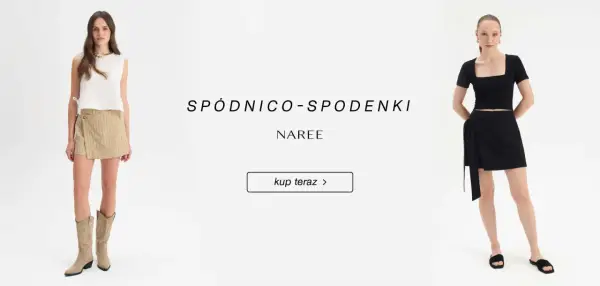 Spódnico spodnie stylizacje: modelka w beżowej spódnico-spodniach w paski i kowbojkach, druga w czarnej spódnico-spodniach i sandałach.